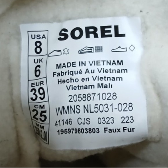 Sorel Women's Explorer Next Joan Waterproof Boots NL5031-028 Gray White Sz 8 - Picture 9 of 9